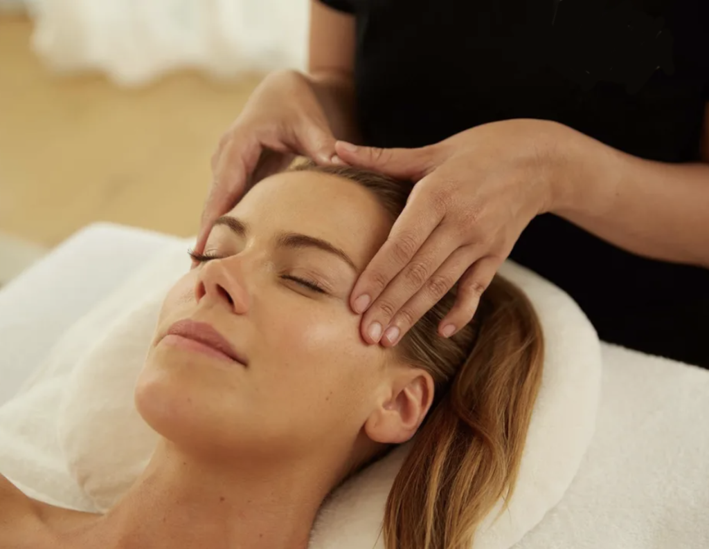 Woman receiving a Blys Facial